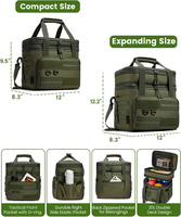 Sac à lunch isotherme personnalisé en aluminium, imperméable, résistant, double couche, personnalisable, boîte à lunch, sac isotherme anti-fuite, pique-nique