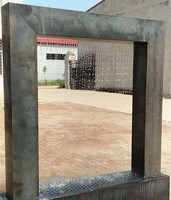 Cascade décorative de jardin en acier Corten, grande fontaine d'eau, résistante aux intempéries, durable, art déco moderne