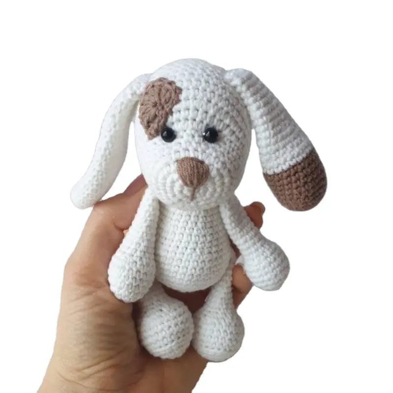 Alta qualidade Set Custom Kids Handmade Stuffed Animals Pelúcia Soft Toy Chenille Crochet Dog Amigurumi