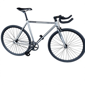 Bicicleta de Piñón Fijo 700C con Acabado Electrochapado Premium |   Bicicleta de Pista de Una Velocidad Cromada de Alta Resistencia |   Bicicleta <span class=keywords><strong>Fixie</strong></span> para Desplazamientos Urbanos - Product Image 1