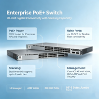 Cisco Switch C9200L-24P-4G-E 9200L 24 Port PoE + 4x1G esensial jaringan Uplink