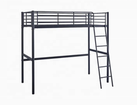 Lit mezzanine moderne en métal pour une personne – Idéal pour la famille