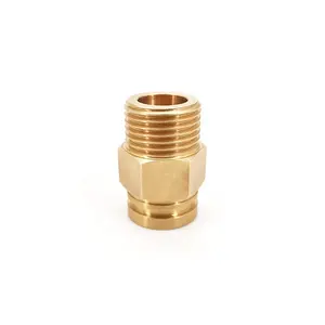 Cnc peças de torneamento conector de tubo de cobre macho