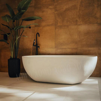 Baignoire de trempage profonde en pierre artificielle d'intérieur baignoire à surface solide en résine colorée baignoire de couleur personnalisée wasmo siil gus vichy