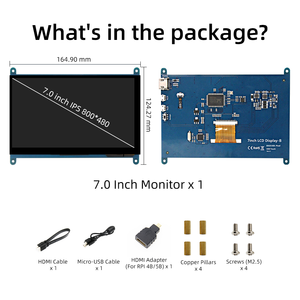 7 inch 800*480 IPS <span class=keywords><strong>LCD</strong></span> cảm ứng điện dung màn hình 7 inch Raspberry Pi <span class=keywords><strong>LCD</strong></span> hiển thị - Product Image 6