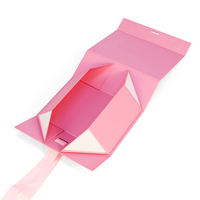 Emballage en papier noir pliable rigide de luxe avec impression personnalisée, boîte cadeau magnétique pliante en carton à fermeture magnétique avec couvercle et logo