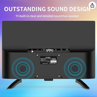 Téléviseur LED HD 19 pouces à écran plat 1080p IPS avec double tuner numérique ATSC/HDMI/VGA/AV/USB, TV RV avec haut-parleurs doubles intégrés, adapté