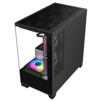 Boîtiers et tours d'ordinateur AntarcChill Micro ATX, boîtier de PC de jeu en verre trempé ITX, châssis d'ordinateur de milieu de gamme