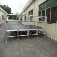 Scène extérieure portable 4x4ft de marque propre RK avec treillis en aluminium et plate-forme de scène