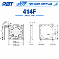 Neuer 414F DC Axiallüfter 24VDC 4cm 4010 Hochleistungs-Kugellager für Industrielle Elektronikgeräte Kühlung Ersatz