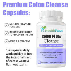 Custom Label Colon 14 Day Cleanse Capsules with Lactobacillus Acidophilus Support Healthy Energy Leves with Dietary Supplemen - Product Image 4