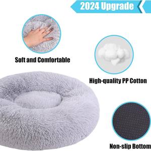 Bestseller Flauschiges Kunstfell-Hundebett Rundes Haustierbett Luxus-Hundezubehör auf Lager Direkt vom Hersteller Haustierkissen für Alle Jahreszeiten - Product Image 2