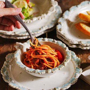 Assiette de <span class=keywords><strong>cuisine</strong></span> occidentale <span class=keywords><strong>française</strong></span> salade de pâtes <span class=keywords><strong>plat</strong></span> de dessert de fruits assiette à salade en céramique petit déjeuner assiette à steak <span class=keywords><strong>plat</strong></span> de restaurant - Product Image 4