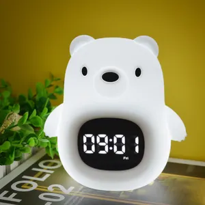 Charging Multi-functional Smart Led Emotion Alarm Clock Digital Funny Cute Cartoon Children Alarm Clock With Night Light
