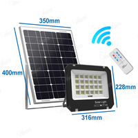 Luz de inundación solar 1000W para exteriores con sensor de movimiento Luz de inundación solar Ip66 Control remoto Material ABS impermeable