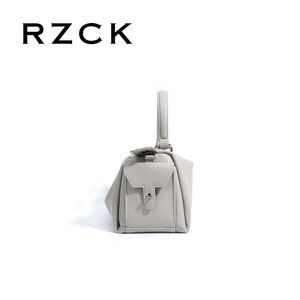 RZCK 2025 Nouveau Sac à Main Femme en <span class=keywords><strong>Cuir</strong></span> Véritable Sac Boston Mode Décontractée Sac en <span class=keywords><strong>Cuir</strong></span> de Vache Sac Bandoulière pour Femmes - Product Image 6