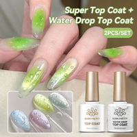 BORN PRETTY Top Coat Gel Effet Gouttes d'Eau Vernis à Ongles Marque Privée Sans Résidu Haute Brillance Transparent Effet 3D Stéréo Gouttelettes d'Eau
