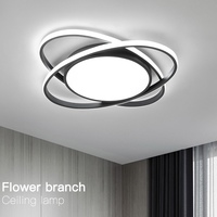 Lampes de plafond intérieures rondes modernes minimalistes pour chambre à coucher et salle à manger, lampes de plafond LED, design floral