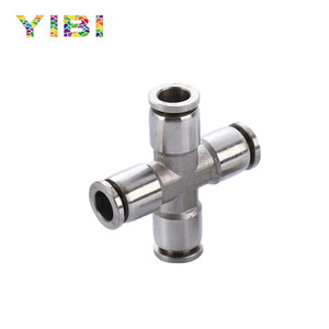 Conector de acero inoxidable neumático YIBI PHF de 90 grados para manguera de aire - Product Image 4