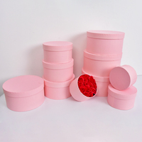 Boîte à fleurs ronde en carton de style nouveau adapté au coffret cadeau rose éternelle de festival de mariage de dix