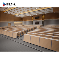 Mobilier de salle de conférence Bureau d'école pliable en bois et acier Ensemble de sièges de chaises
