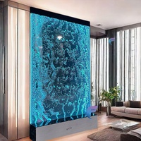 Décoration intérieure, mur à bulles d'eau LED, panneau de fontaine à eau, utilisé comme écran et séparateur de pièce