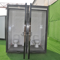Cabine de toilettes mobile préfabriquée en panneaux sandwich, personnalisable en usine, écologique, pour extérieur, sanitaires publics, camping