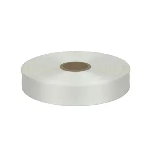 White Color Double Side Satin Ribbon Custom Soft Colored 100% Polyester Luxury Satin Textile Ribbon For Gift Flowers Wrap