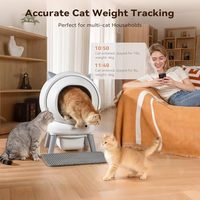 Selbstreinigende Katzentoilette Automatische Katzentoilette Selbstreinigend für Mehrere Katzen Auto-Roboter mit Doppeltem Sicherheitsschutz
