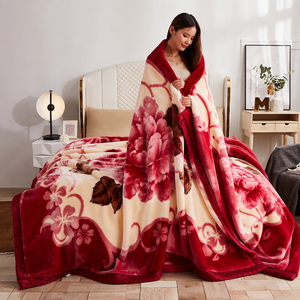 Nuova <span class=keywords><strong>Coperta</strong></span> Raschel a Doppio Strato con Motivo Geometrico, Copriletto per Matrimonio, per Letti Singoli/Doppi, Delicata sulla Pelle, Extra Spessa e Calda in Flanella - Product Image 1