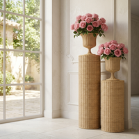 Groothandel Huisdecoratie Rieten Vazen, Huwelijksdecoratie Huaben Decoratie Vloervazen, Grote Maatwerk Plantenvazen
