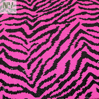Tissu à paillettes Nanyee Textile 5 mm, motif écailles de poisson, réversible, rose fluo, tigre