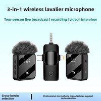 Microphone Lavalier Sans Fil F11 avec Carte Son, Réponse en Fréquence 20Hz-20KHz pour Téléphones Mobiles, Ordinateurs, Diffusion en Direct et Vidéos Courtes