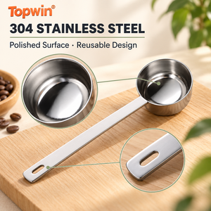 304 Stainless Steel Custom logo Gold Protein Powder Measuring Spoon Tablespoon Scoop 5ml to 30ml Mini Coffee Scoop Spoon - Product Image 2