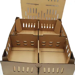 Caja de transporte de pollitos de un día, dividida, transporte de cartón, para transporte de aves - Product Image 3
