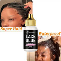 Colle à dentelle imperméable à forte tenue, colle pour perruques sous marque privée, résistante à la transpiration, avec logo personnalisé, et kit de dissolvant de colle pour cheveux