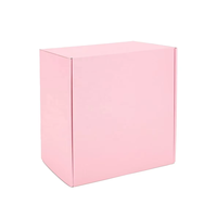 Caja de correo de papel impresa con logotipo de gama alta, personalice su propia caja, correo de ropa, cajas de cartón rosa para embalaje