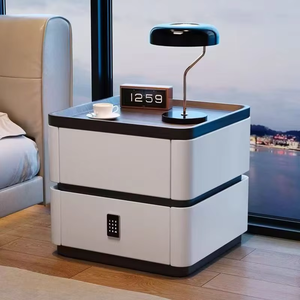 Tables de chevet intelligentes modernes en bois de luxe italien avec serrure à code pour <span class=keywords><strong>chambre</strong></span> d'hôtel et salon - Product Image 4