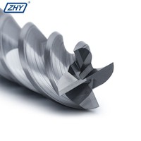 Zhy 4 flûte fraise plate Angle d'hélice inégale fraise en carbure pour l'acier inoxydable 304