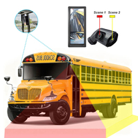 Moniteur de rétroviseur 12,3 pouces AHD1080P avec caméra étanche pour système de caméra de recul et d'angle mort pour camions et bus poids lourds