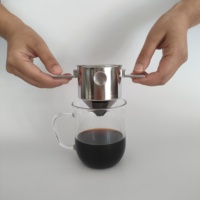 Filtre à café pliable en acier inoxydable, réutilisable, sans papier, en forme de cône, infuseur à thé, passoire pour les voyages, le camping et le bureau