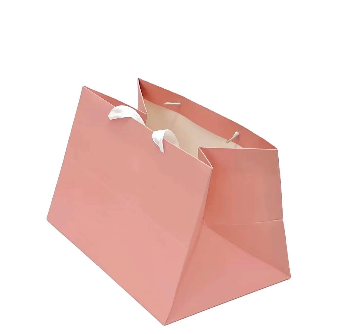 उच्च गुणवत्ता लाल कस्टम दुल्हन घूंघट पैकेजिंग बैग शादी की पोशाक वाहक कागज शॉपिंग बैग