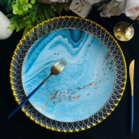Assiettes de présentation multi-designs en verre texturé transparent avec motif en relief pour la décoration de table de mariage, banquet, fête ou événement