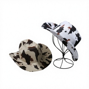 High Quality SAILING Vintage Cowgirl <b>Hats</b> <b>Western</b> Cowboy Fedora Leopard Print Polyester/Cotton 3D Embroidery for Unisex Casual - Product Image 2