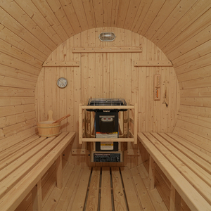 Sauna Exterior Personalizable de Madera de Pino Sólido, Sauna de Vapor Tipo Barril para 6-8 Personas, Diseño Moderno, Instalación In Situ, Sauna de Gran Tamaño - Product Image 5