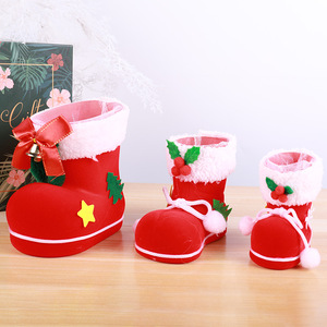 AYOYO Noël Décoratif Suspendus Bonbons Bottes Cadeau Créatif Bottes De Noël Flocage Bonbons Sacs Ornements De Noël - Product Image 1