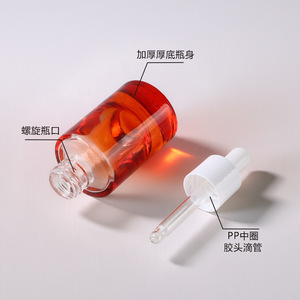 Flacon compte-gouttes en verre transparent dégradé 20 ml pour sérum de soin et huile capillaire, emballage en gros pour marque privée OEM MLM - Product Image 4