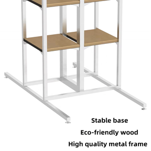 Expositor <span class=keywords><strong>de</strong></span> Metal y Madera Personalizado <span class=keywords><strong>para</strong></span> Ropa <span class=keywords><strong>de</strong></span> Mujer, Hombre y Bebé, Prendas <span class=keywords><strong>de</strong></span> Vestir, Camisetas, Jeans, Jerseys, Ropa Deportiva y Ropa Interior - Product Image 4