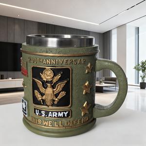 Mug militaire 3D transfrontalier personnalisé, tasse à café/eau, verre à vin commémoratif militaire, artisanat en résine - Product Image 2