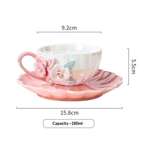 Nouvelle tasse à café en céramique sculptée à la main avec motif floral, design minimaliste moderne, haut de gamme, idéale pour la maison, le bar ou le restaurant